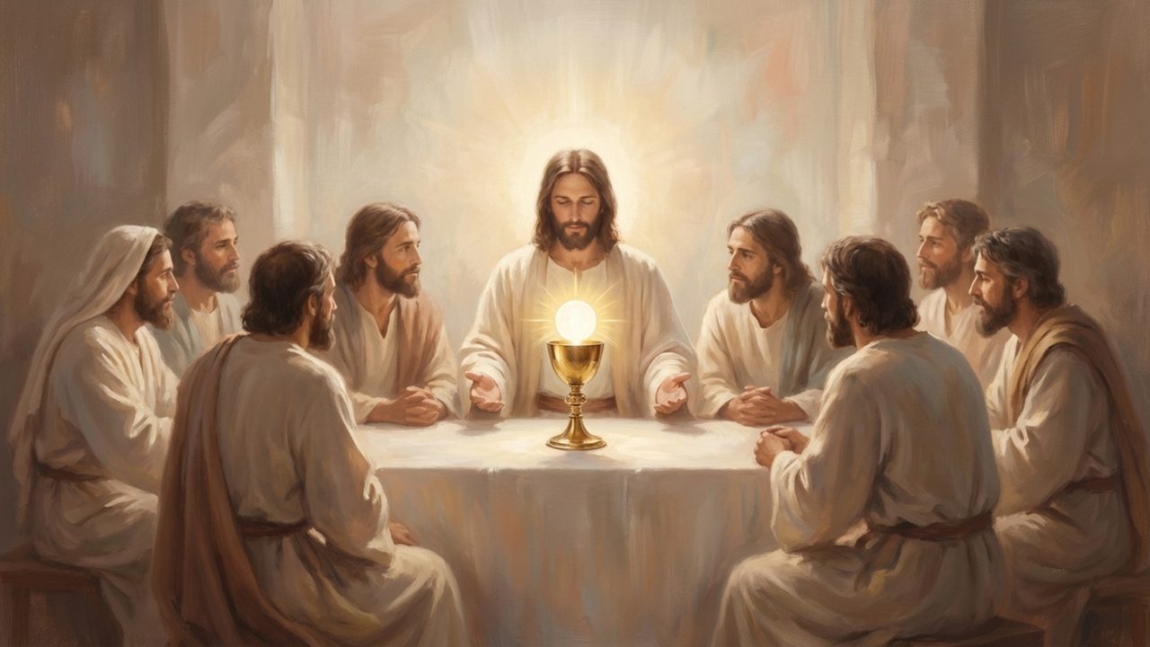 Christian Frame TV Art, Jesus Religious Oil Painting (The Last Supper)