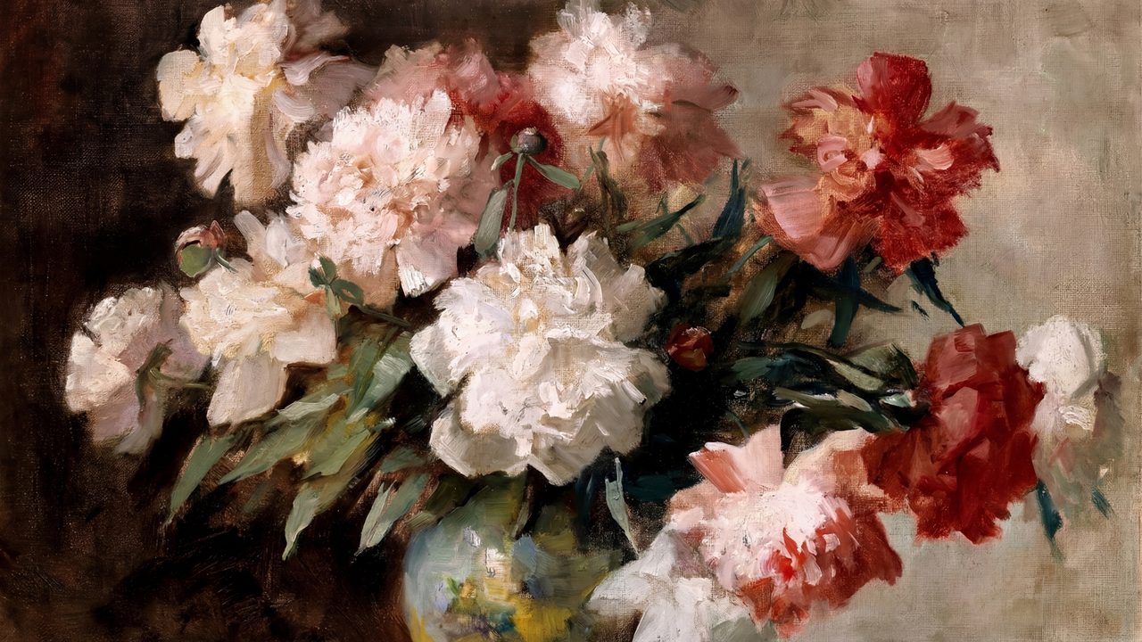 Romantic Red Roses Samsung Frame TV Art, Vintage Flower Bouquet, Classical Oil Painting, Valentine's Day Decor