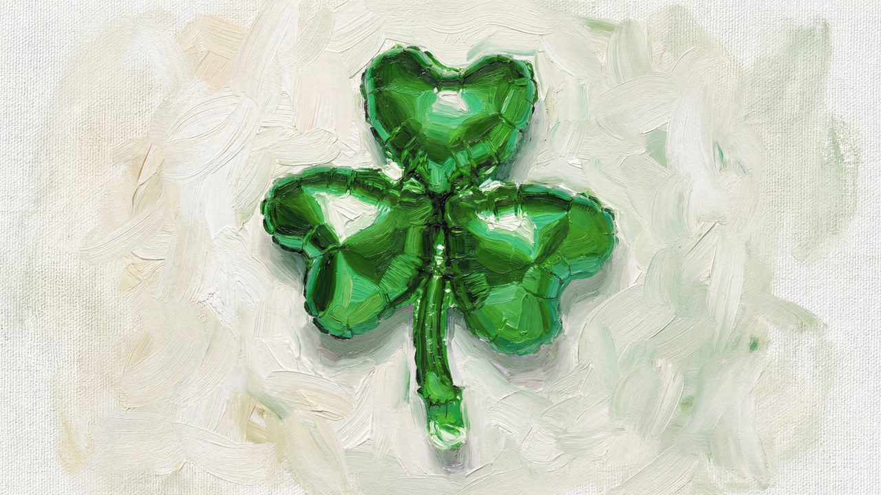 St. Patrick’s Day Samsung Frame TV Art, Lucky Clover TV Decor, Green Aesthetic Screen Art, Irish Holiday Background
