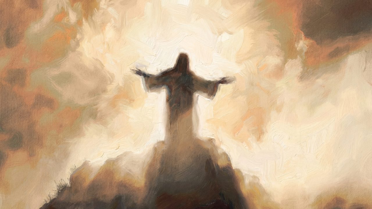 Jesus with Open Arms TV Art, Christ the Redeemer Christian Oil Painting, Ascension of Jesus Samsung Frame TV Art