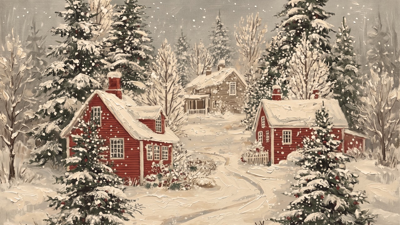 Red Barn in the Snow
