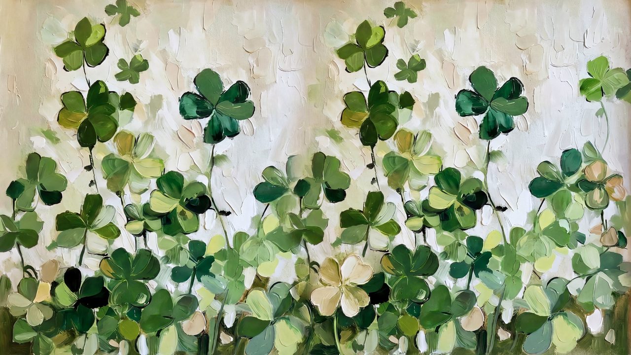 St. Patrick’s Day Samsung Frame TV Art, Lucky Clover TV Decor, Green Aesthetic Frame TV Art, Irish Holiday Screen Art