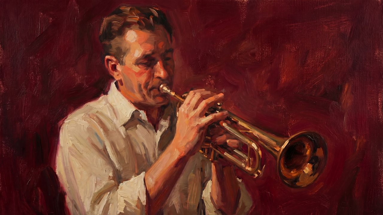 Valentine Frame TV Art, Romantic Vintage Oil Painting (Trumpet Player)