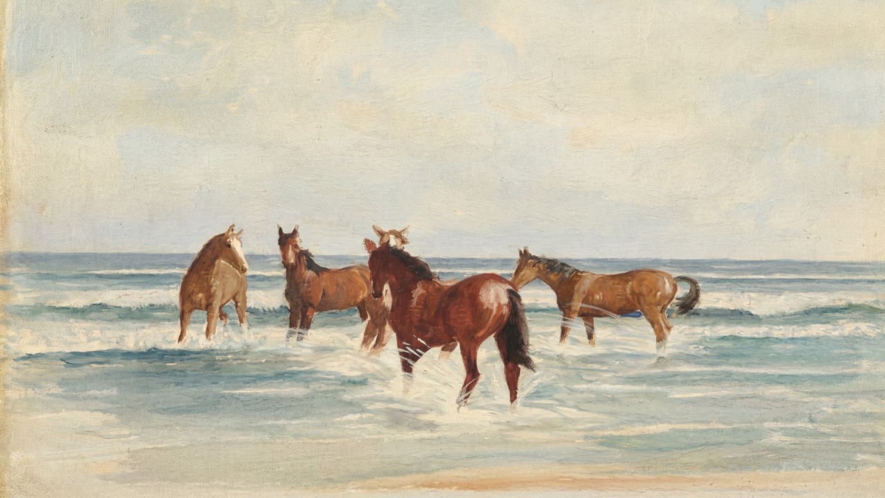 Horses by the Shore